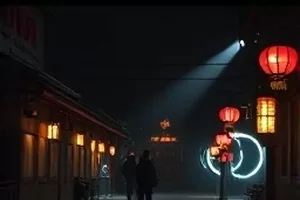 《城南往事簿》剧照，旧书摊前的黄昏光影